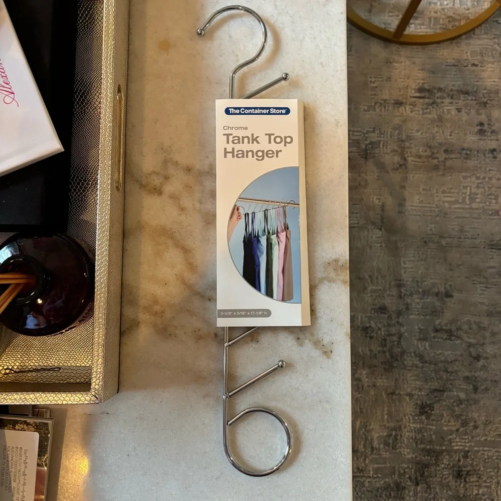 ❗️FINAL❗️NWT The Container Store Chrome Silver Multi-Tank Top Hanger